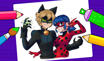 Ladybug & Cat Noir - Libro para colorear