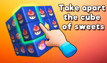 Take apart the cube of sweets