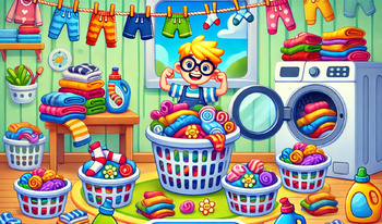 By Baskets: Sorting laundry for washing