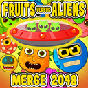 Fruits Versus Aliens Merge 2048