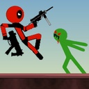 Stick vs Zombie: Stick warrior with gun