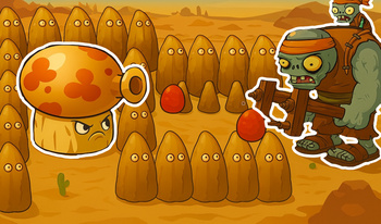 Plants vs Zombies. Desert Biome