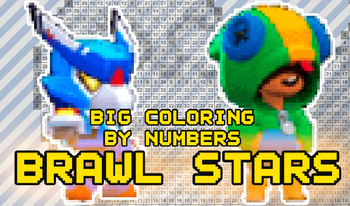 Big coloring by numbers Brawl stars