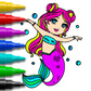 Coloring Fairies Mermaids and Animals