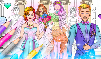 Wedding Coloring Dress Up