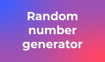 Random number generator