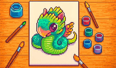 Imágenes increíbles. Colorea por números.