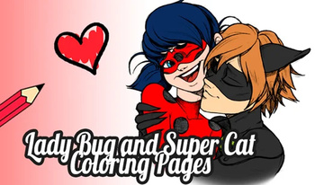 Lady Bug and Super Cat Coloring Pages لعبة