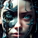 Encuentra las diferencias. Cyberpunk Girls.