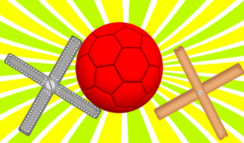 Red soccer ball