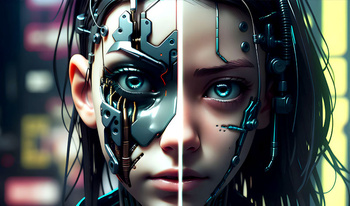 Trouvez la différence. Cyberpunk Girls.