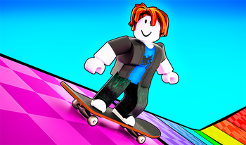 Noob Rides a Skateboard: Obby!