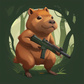 თამაში Capybaras with a Guns. A two-player game.