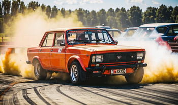 Russian roads: Lada drift