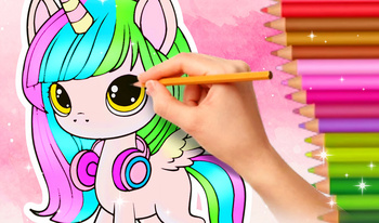 Dibuja un pony: Libro para colorear ASMR