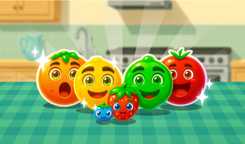 Salad party: combine fruits and vegetables