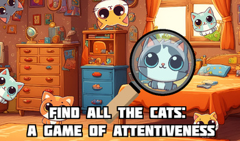 Find all the cats: a game of attentiveness