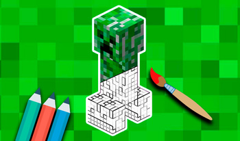 Colorea los personajes de Minecraft