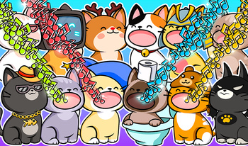 ¡Mascotas musicales! Estilo cantando Katz