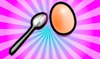 Hold The Egg On A Spoon!