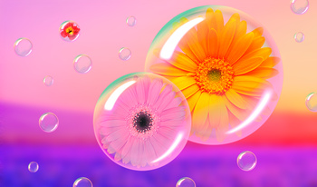 Merge the flowers! Pop the bubbles! 2048