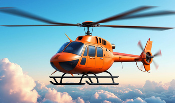 Helicopter in the air