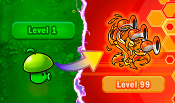 Plants vs zombies Evolution Fusion mode: clicker