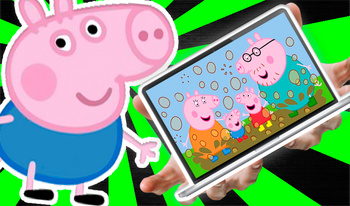 What's in George's laptop from Peppa Pig?