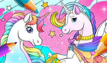 Unicorn Coloring Dress Up